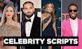 write youtube scripts focused on celebrity gossip and news