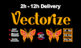 do vector tracing, vectorize, convert logo to vector, font vector quickly