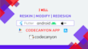 reskin app redesign rebrand any code canyone app flutter app
