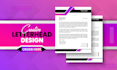 design professional, creative, editable letterhead