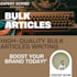 write bulk articles and blogspot