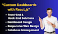 build dashboard and web applications with react, node, crud