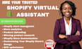 be your shopify virtual assistant or shopify data entry