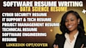 write software engineering resume, it, tech, cybersecurity, data science resume