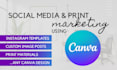 design anything in canva from social posts to print marketing