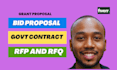 write grant proposal, bid proposal, government contract, rfp, rfq, and rfi