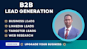 offer qualified b2b lead generation, web research services