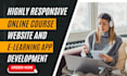 build school website education online course website with kids elearning app