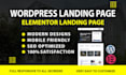 design wordpress landing page website with elementor