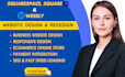 do squarespace website design, square online store, weebly website design