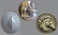 sculpt 3d printable coin basrelief medallion meme coin crypto token logo jewelry