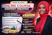 create ebook online course content, online course creation, course curriculum