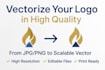vectorize your logo into high quality and scalable format