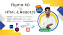 convert figma design to reactjs, html css, tailwind css