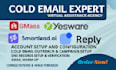setup yesware, smartlead, reply io for cold email outreach