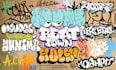 draw y2k graffiti throw up, tag, and custom logo design
