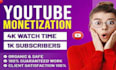 grow fast watch time for youtube monetization