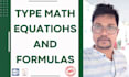 type math formulas and equations in ms word
