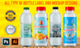 design water bottle label juice bottle label design