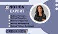 create notion template, notion virtual assistant monday and integrate CRM