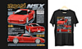 create magazine style car t shirt illustrations