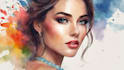 draw a digital watercolor portrait
