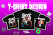 create rap graffiti typography tshirt design with ai