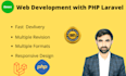 develop website using PHP laravel and nodejs