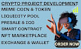 build your custom blockchain project, token and defi
