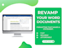 edit, design layout, or format microsoft word document