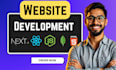 do website development as full stack web developer, react next js html css node