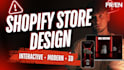 design a interactive and modern shopify store with 3d elements