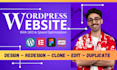 edit, clone, redesign or replicate your wordpress website design