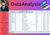 do research statistical data analysis of your important data