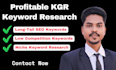 do profitable kgr keyword research