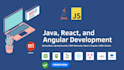 develop web applications using spring boot, react, and angular