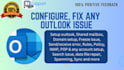 configure and fix microsoft outlook 365 email issues remotely