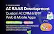 make an ai saas app, website with ai chatbot rag training chatgpt, claude