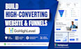build gohighlevel website, sales funnel, ghl landing page, ghl automation