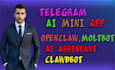 make telegram ai agent mini app bot integrated with openclaw