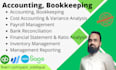 accounting, bookkeeping using quickbooks, xero, sage excel