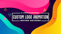 create an unique and custom logo animation