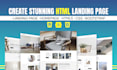create stunning html landing page