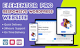 create a professional wordpress website, landing page design with elementor pro