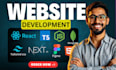 do react js website, next js website, website development full stack developer