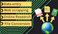 do data minning ,online research and data entry