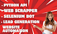 do automation and build bots in python and selenium