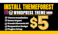 install wordpress theme with demo import from themeforest or envato elements