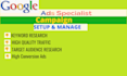 setup ,audit and optimize google ads, adwords, PPC campaigns