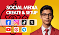 create and perfectly setup social media accounts